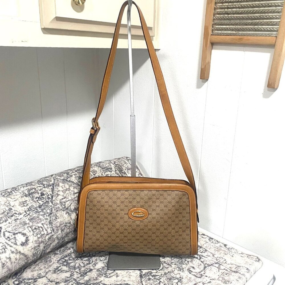 Vintage Gucci Micro GG Supreme Crossbody Bag and Matching Wallet Set - Picture 3 of 14